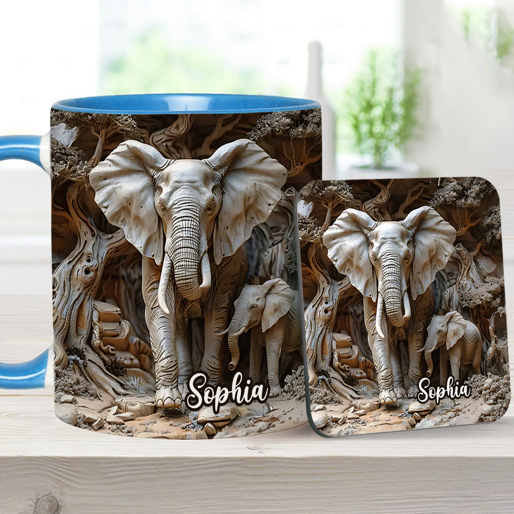 Liebe Elefanten - Personalisierte Tasse mit Elefantenmotiv