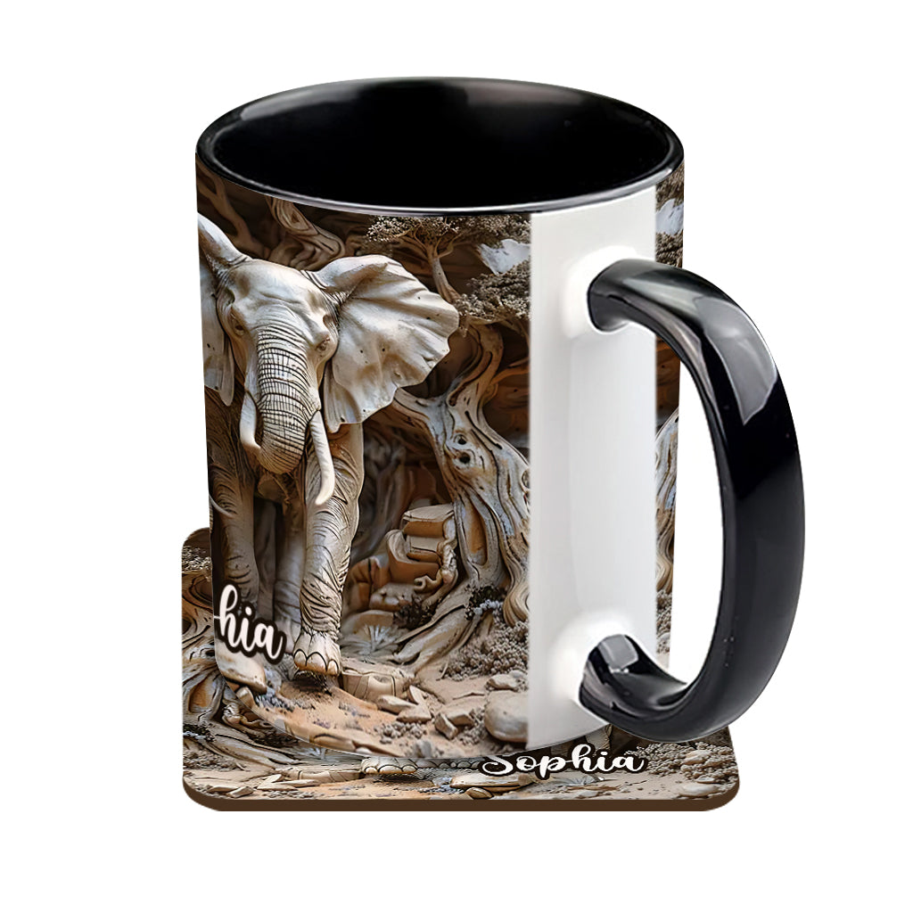 Liebe Elefanten - Personalisierte Tasse mit Elefantenmotiv