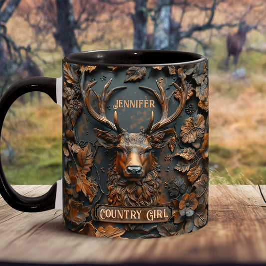 Country Girl - Personalisierte Tasse mit Jagdmotiv