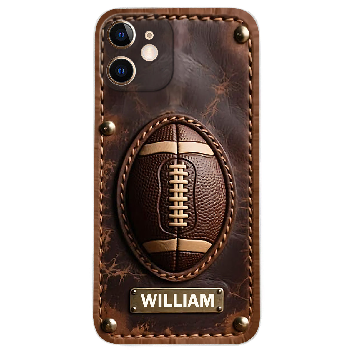 Étui de téléphone en cuir personnalisé pour les jours de match - Football