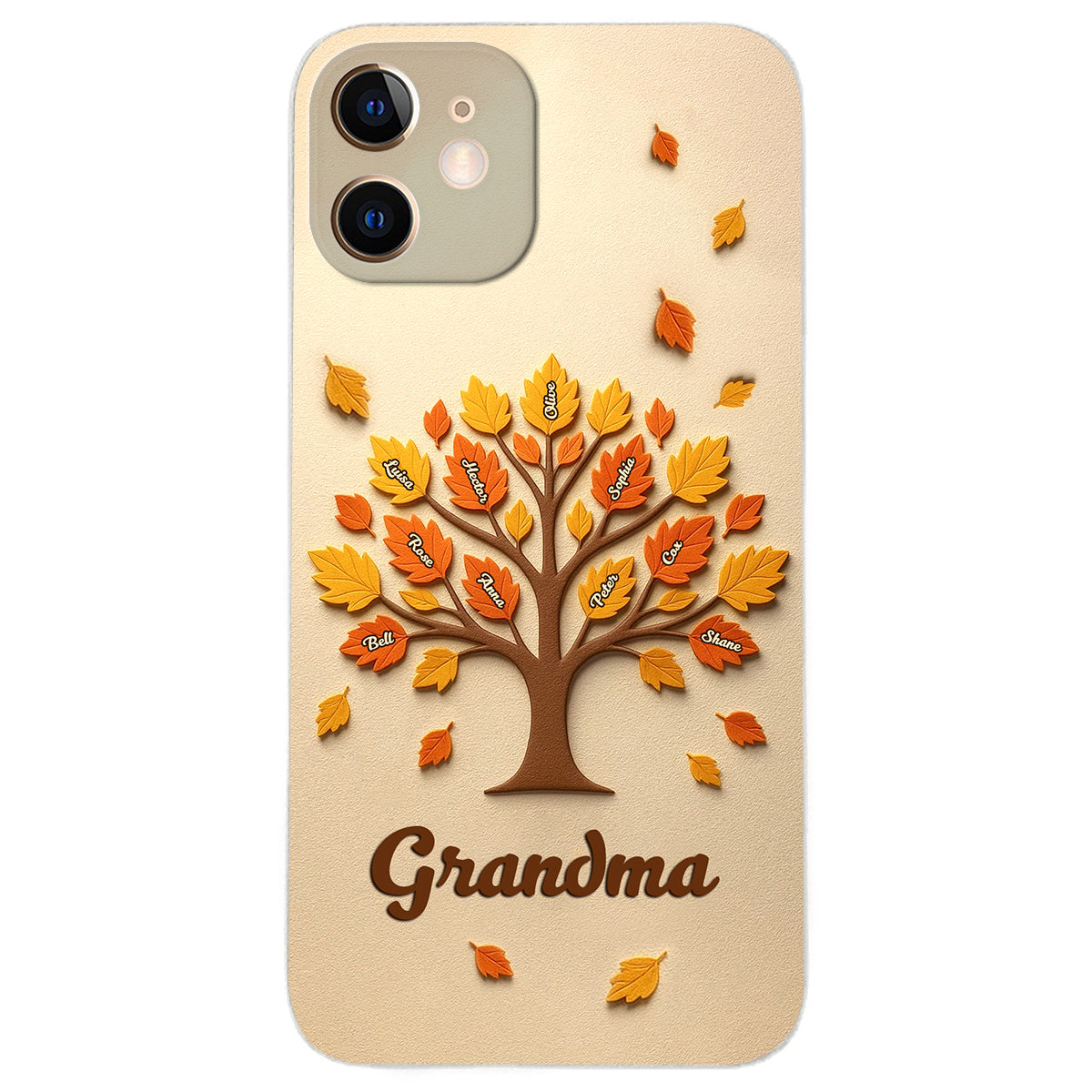 Mom Grandma Tree - Personalized Mother Leather Phone Case