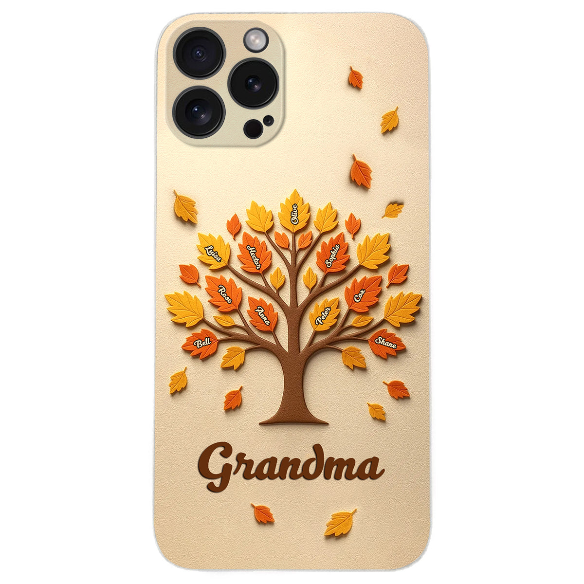 Mom Grandma Tree - Personalized Mother Leather Phone Case