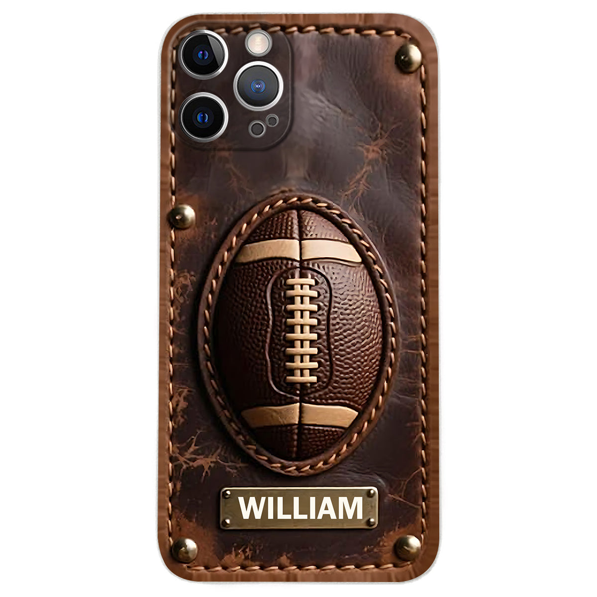 Étui de téléphone en cuir personnalisé pour les jours de match - Football