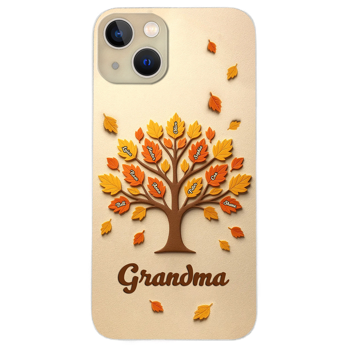 Mom Grandma Tree - Personalized Mother Leather Phone Case