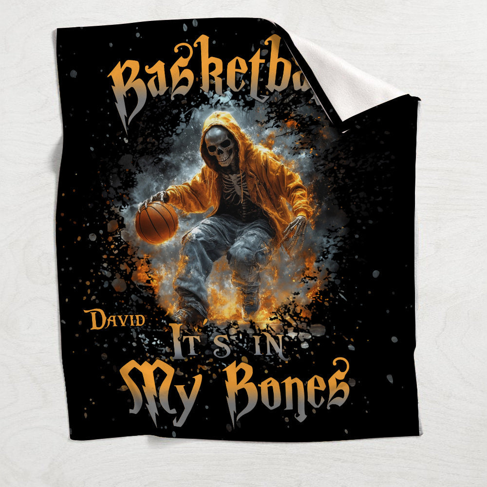 Basketball liegt mir im Blut – Personalisierte Basketballdecke