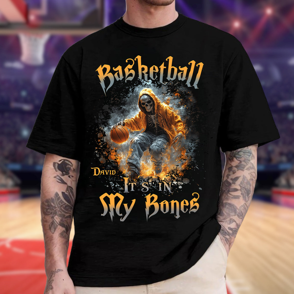 Basketball liegt mir im Blut – Personalisiertes Basketball-T-Shirt und Hoodie