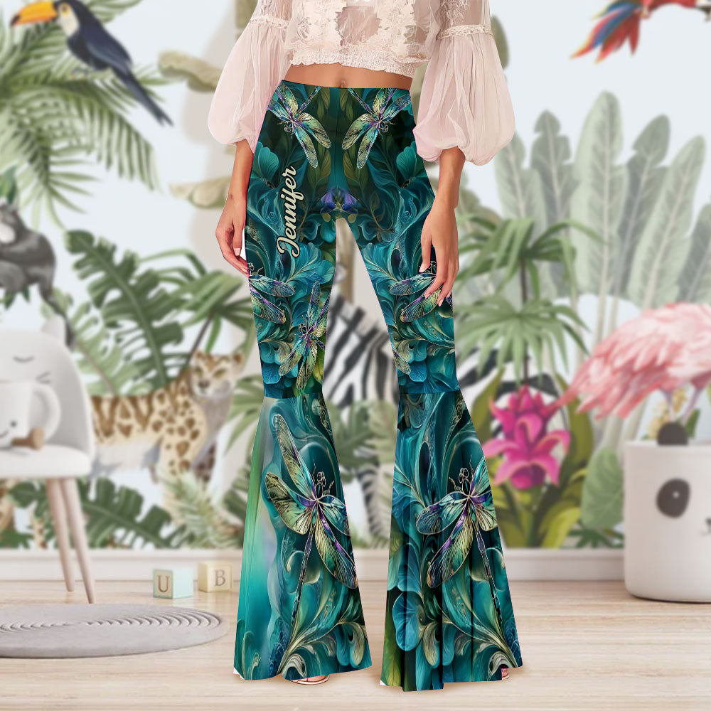 Superbe libellule - Leggings évasés personnalisés à motif libellule