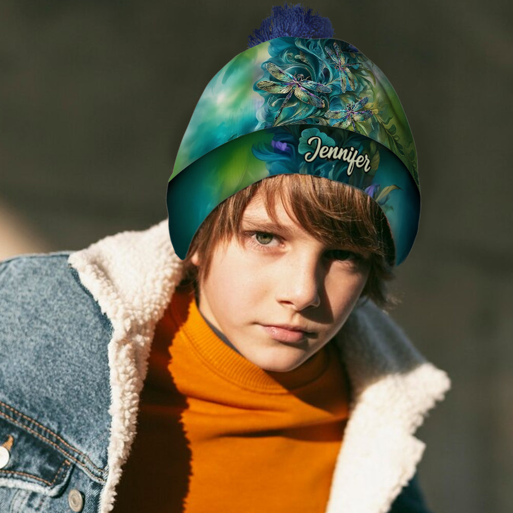 Magnifique bonnet libellule personnalisé