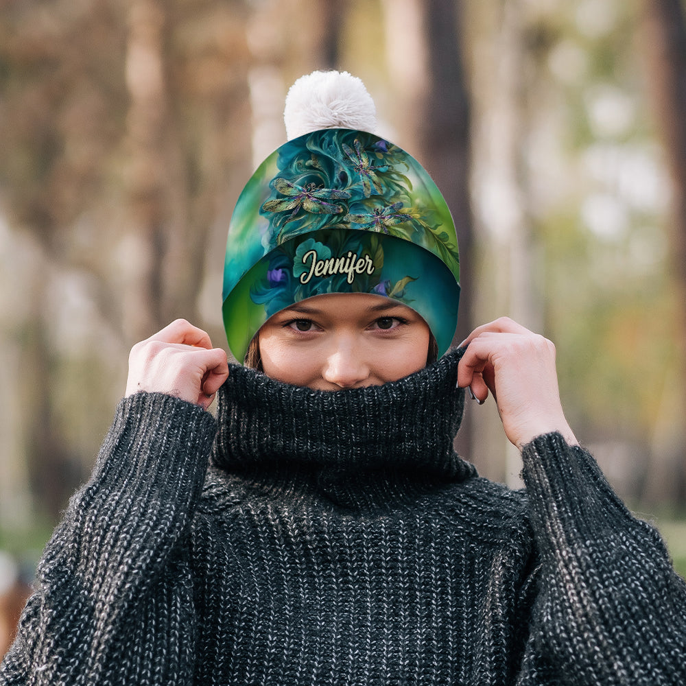 Magnifique bonnet libellule personnalisé