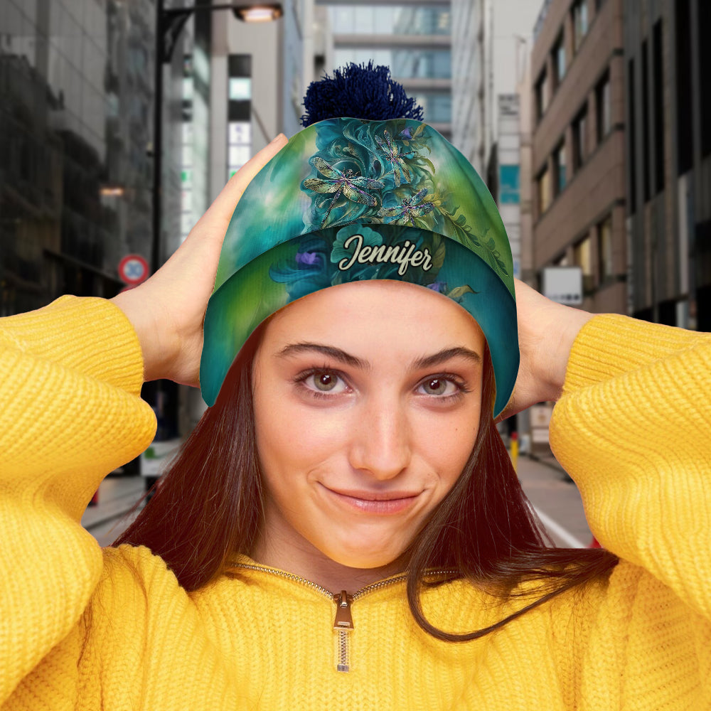 Magnifique bonnet libellule personnalisé