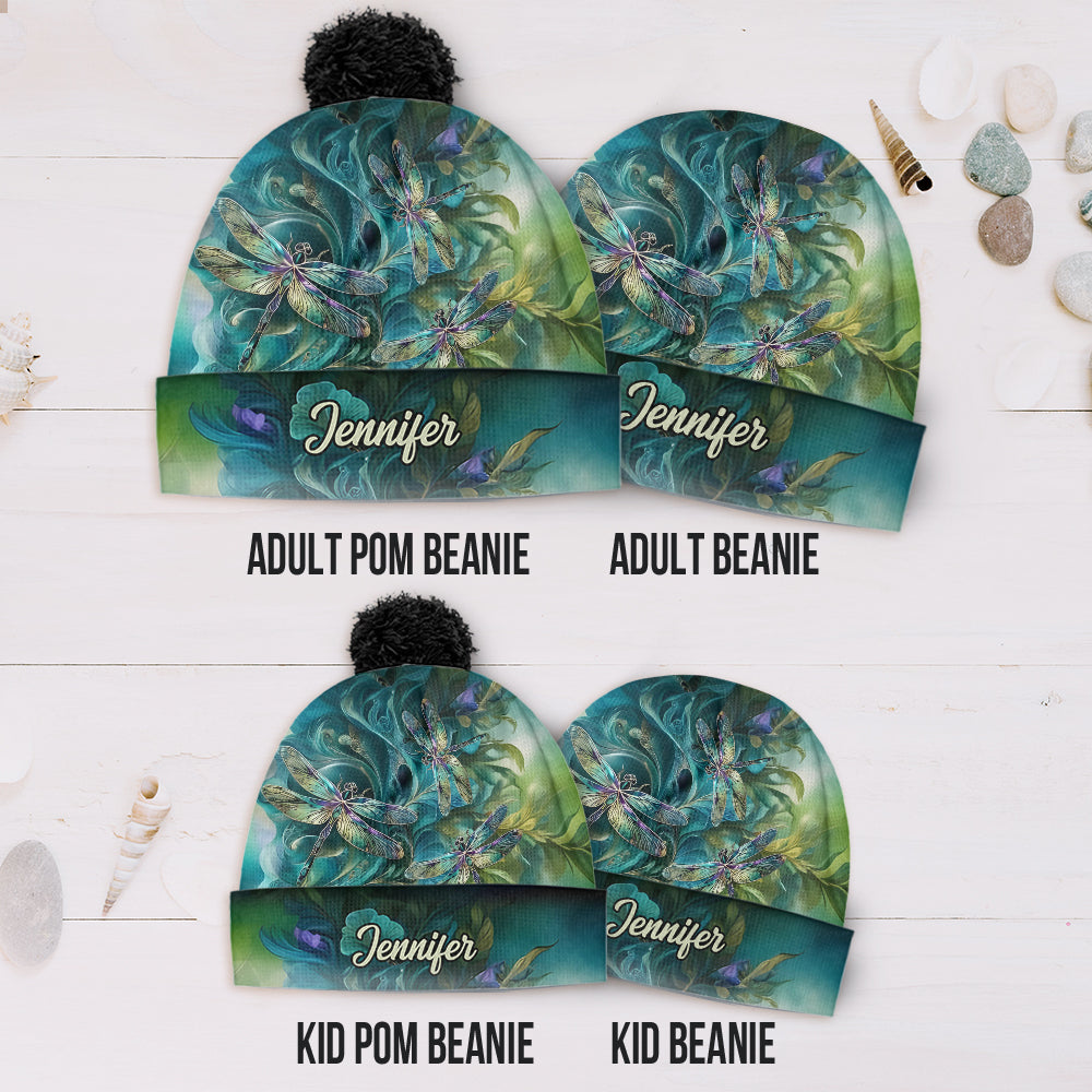 Magnifique bonnet libellule personnalisé