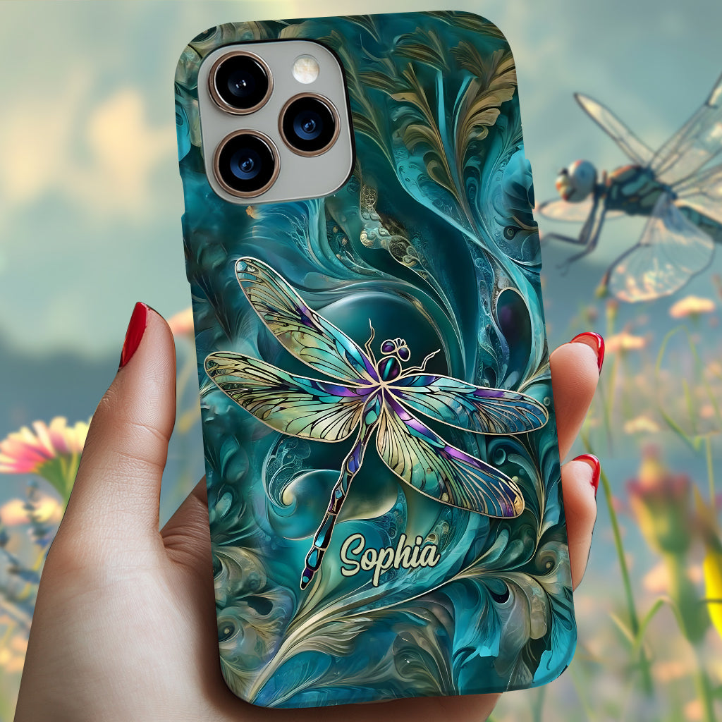 Wunderschöne Libelle – Personalisierte Handyhülle mit Libellen-Vollbilddruck