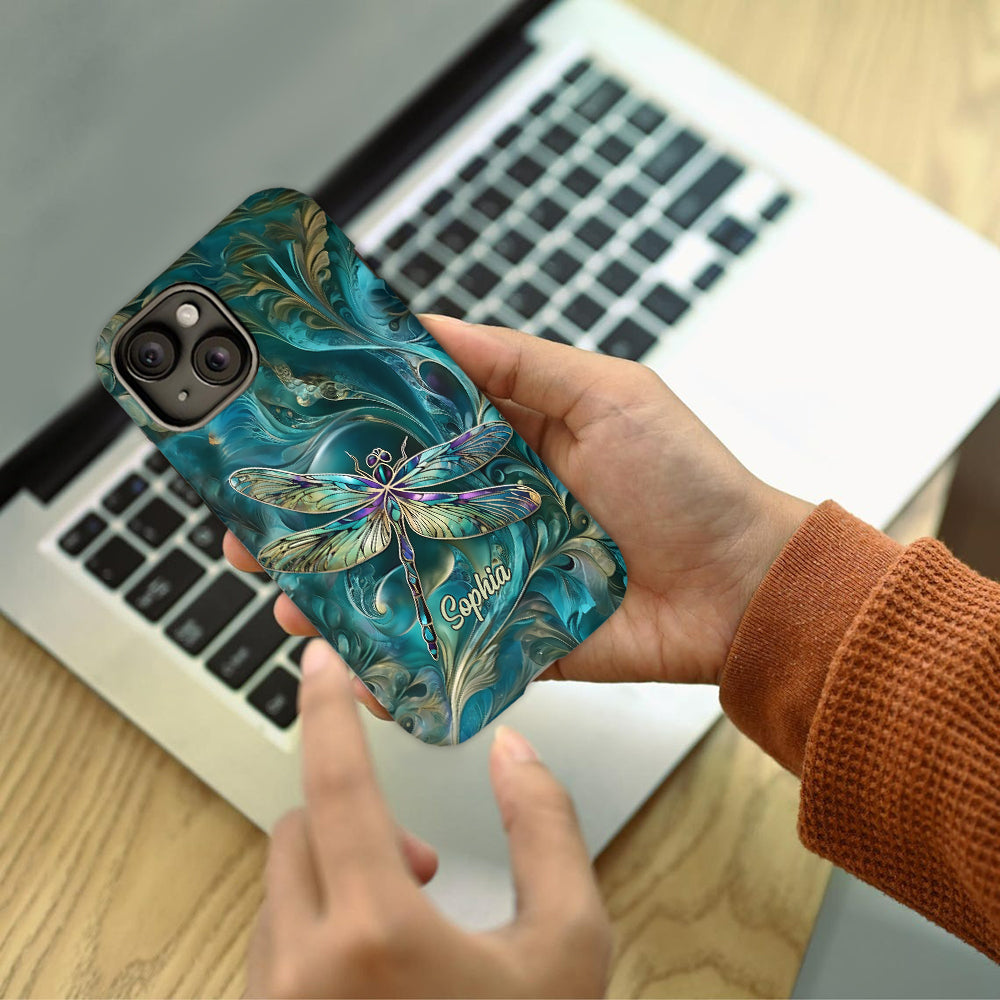 Wunderschöne Libelle – Personalisierte Handyhülle mit Libellen-Vollbilddruck