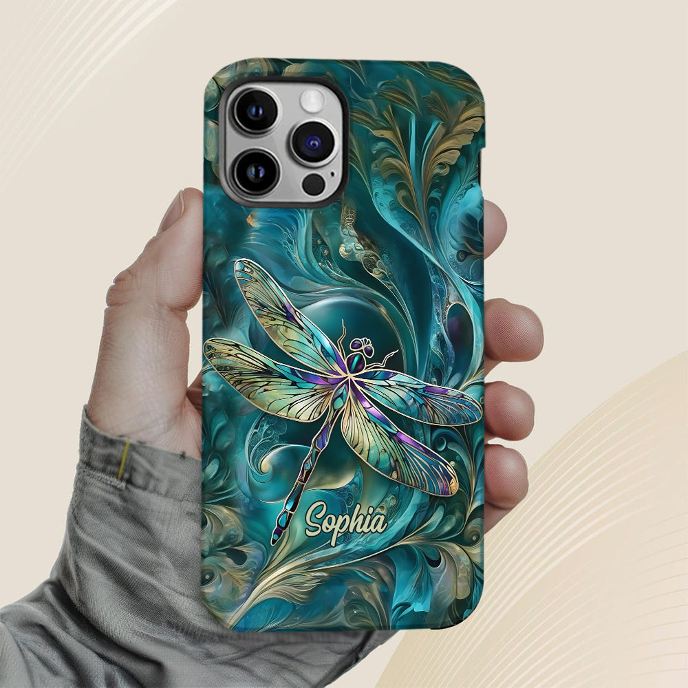 Wunderschöne Libelle – Personalisierte Handyhülle mit Libellen-Vollbilddruck