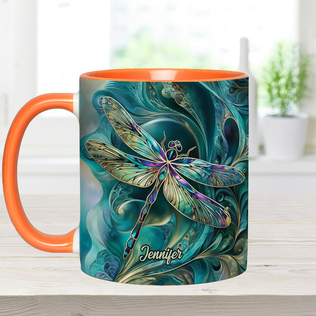 Wunderschöne Libelle – Personalisierte Tasse mit Libellenmotiv