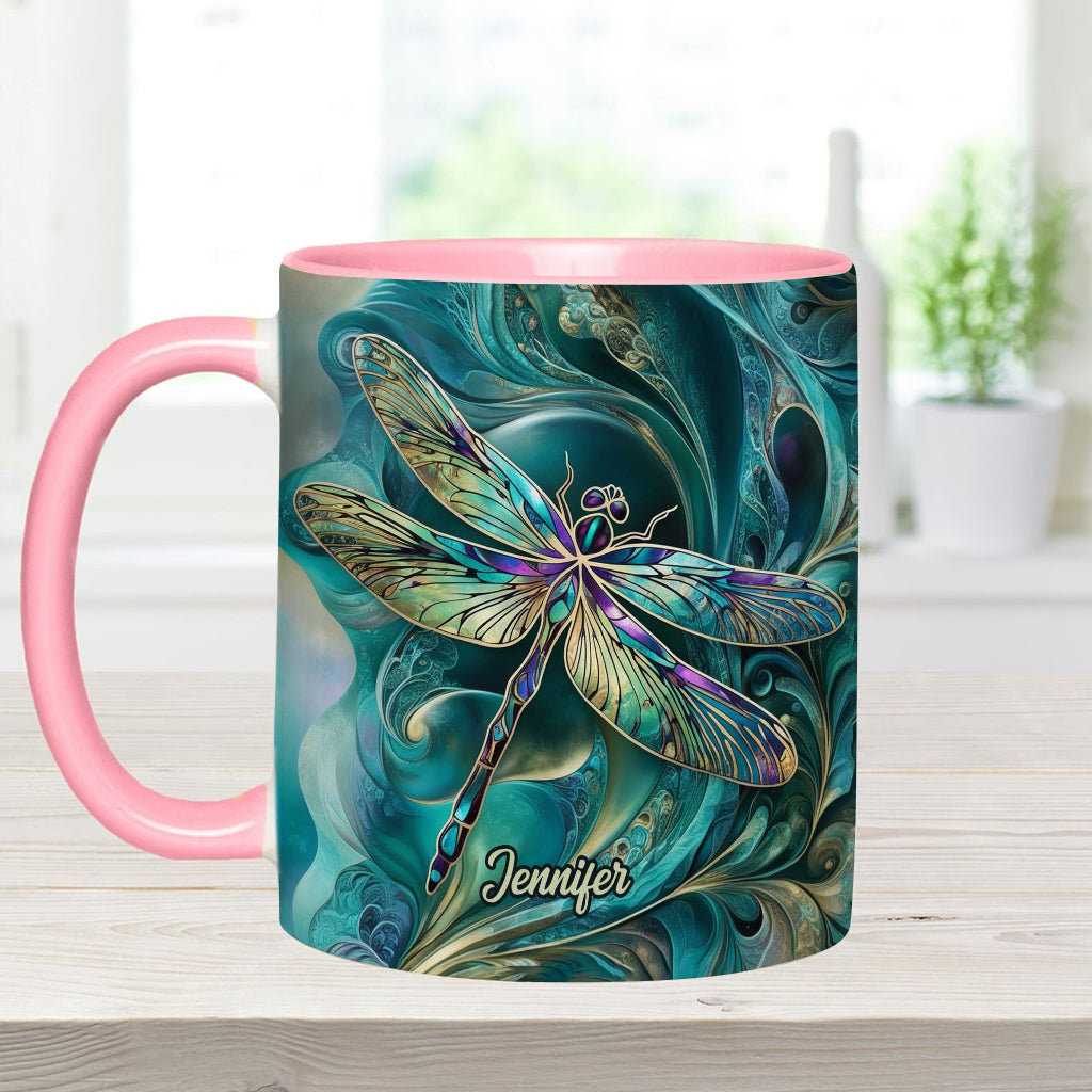 Wunderschöne Libelle – Personalisierte Tasse mit Libellenmotiv