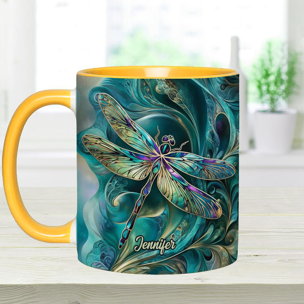 Wunderschöne Libelle – Personalisierte Tasse mit Libellenmotiv