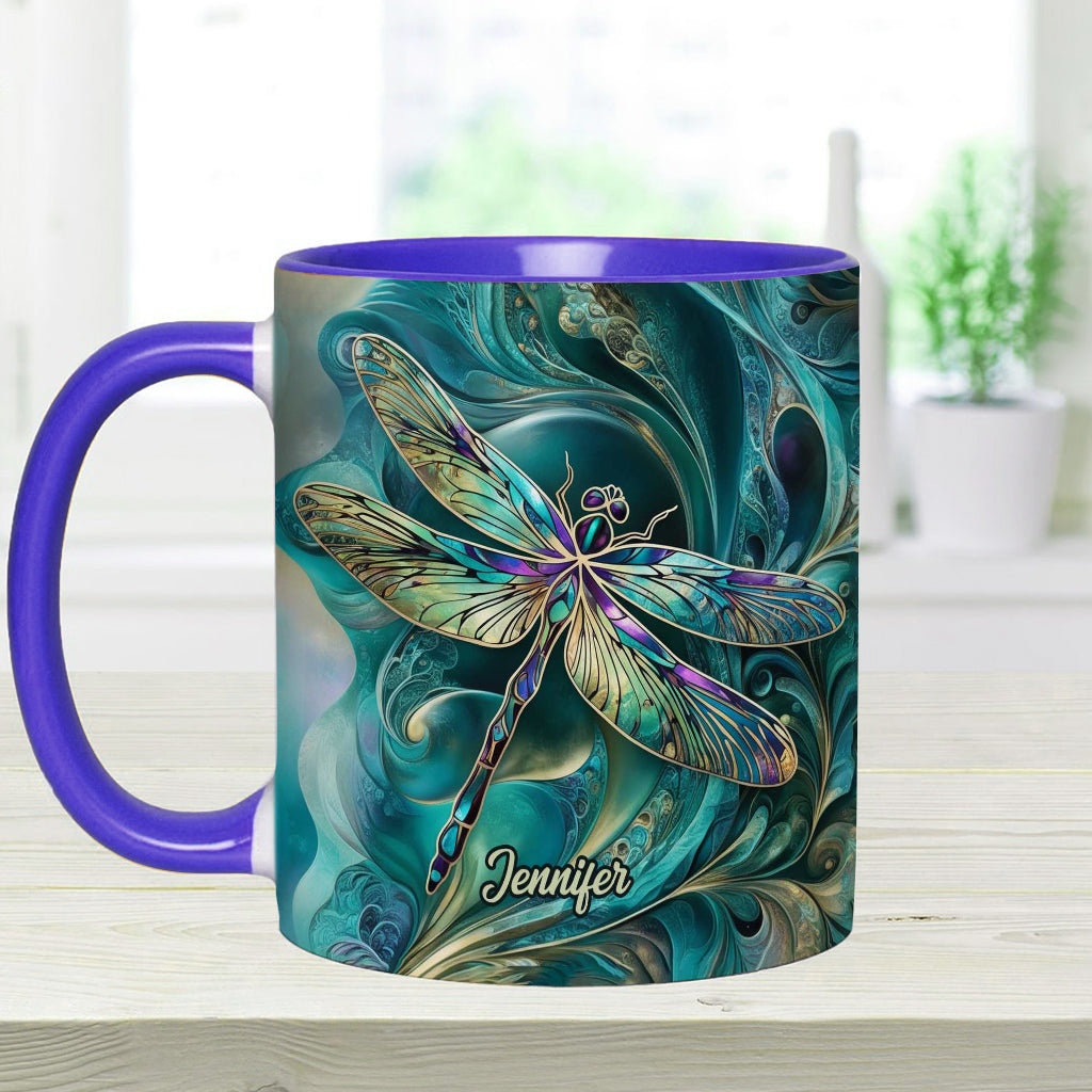 Wunderschöne Libelle – Personalisierte Tasse mit Libellenmotiv