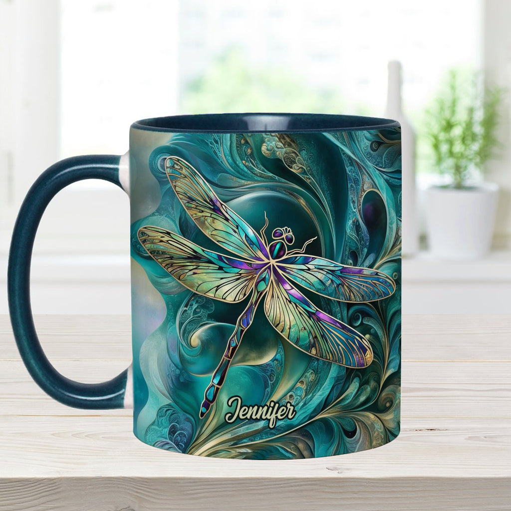 Wunderschöne Libelle – Personalisierte Tasse mit Libellenmotiv