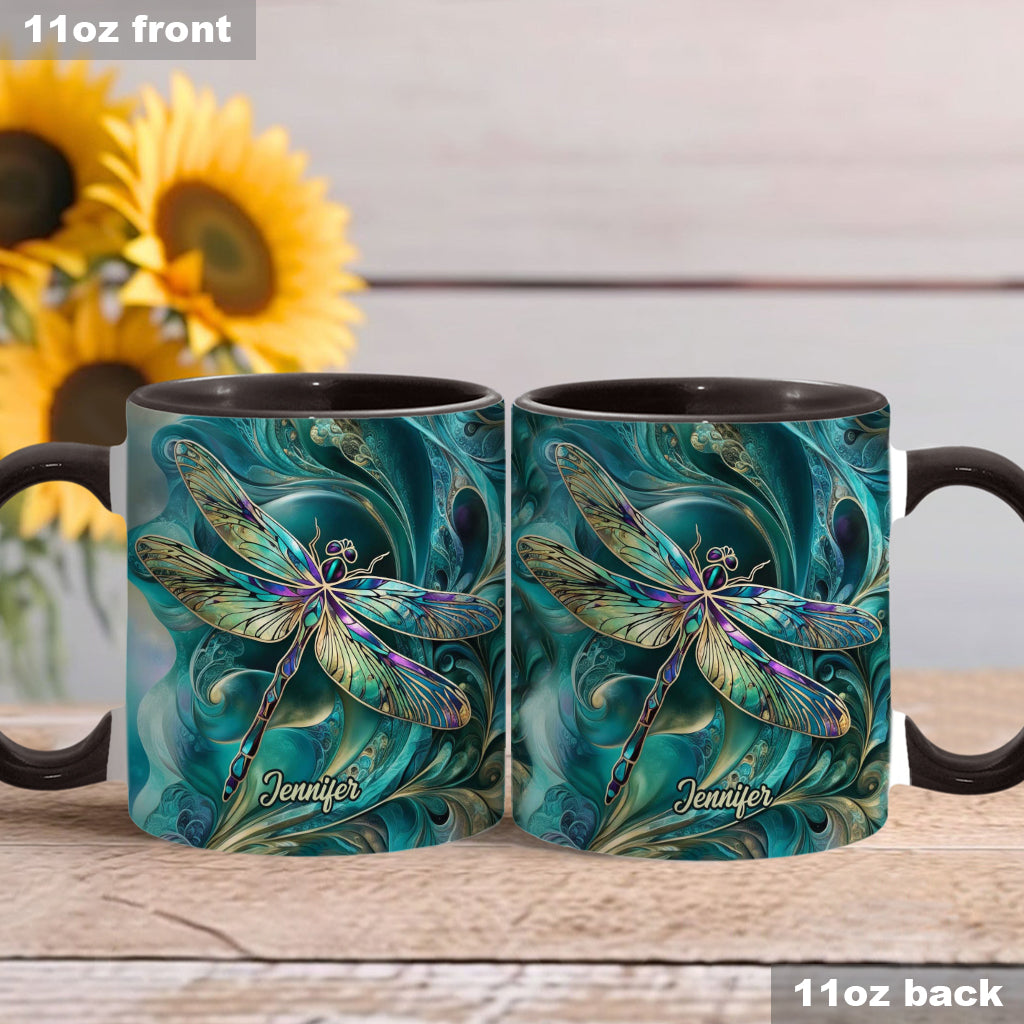 Wunderschöne Libelle – Personalisierte Tasse mit Libellenmotiv