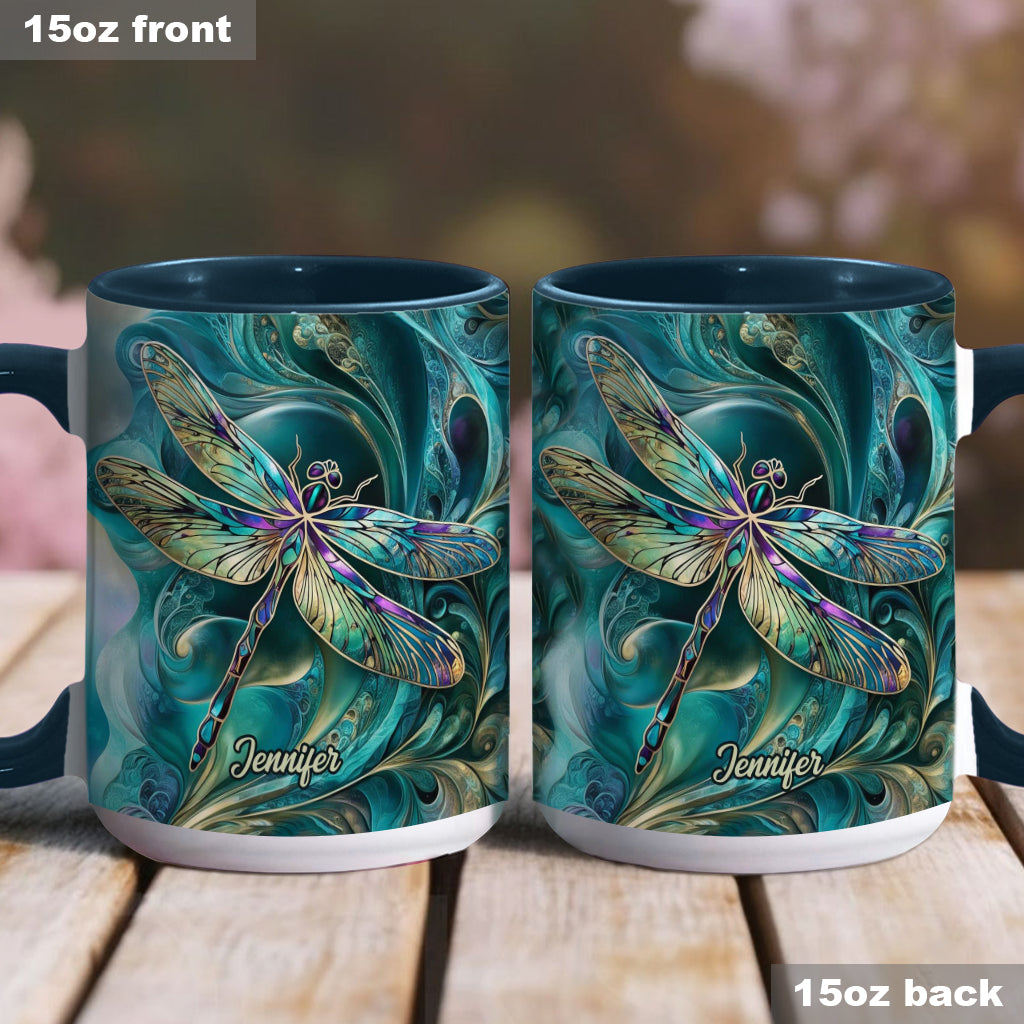 Wunderschöne Libelle – Personalisierte Tasse mit Libellenmotiv