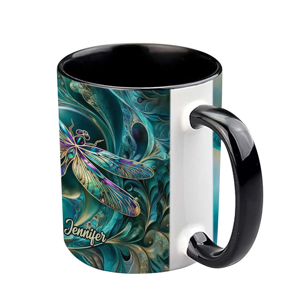 Wunderschöne Libelle – Personalisierte Tasse mit Libellenmotiv