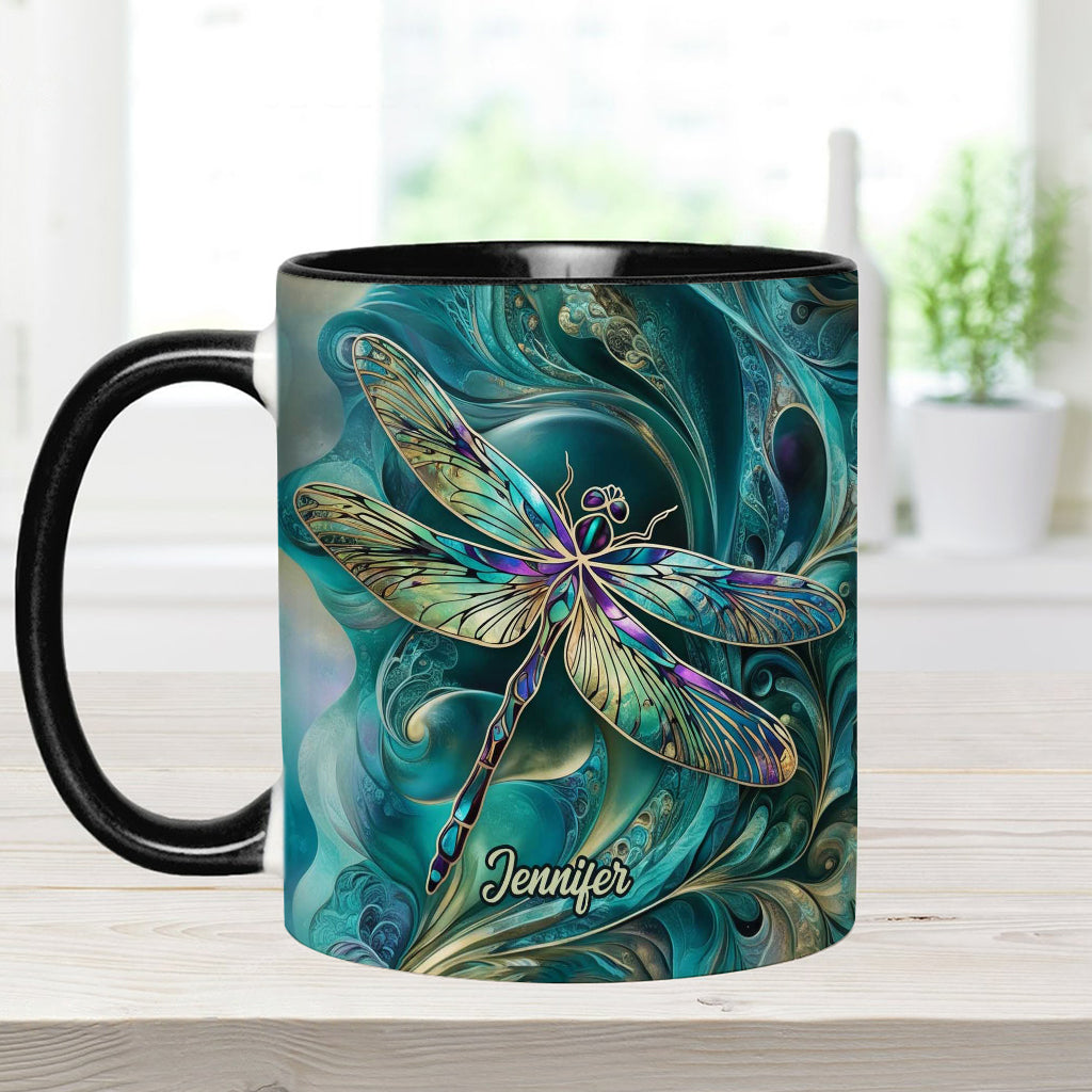 Wunderschöne Libelle – Personalisierte Tasse mit Libellenmotiv