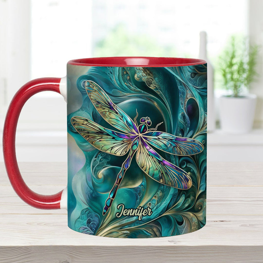 Wunderschöne Libelle – Personalisierte Tasse mit Libellenmotiv