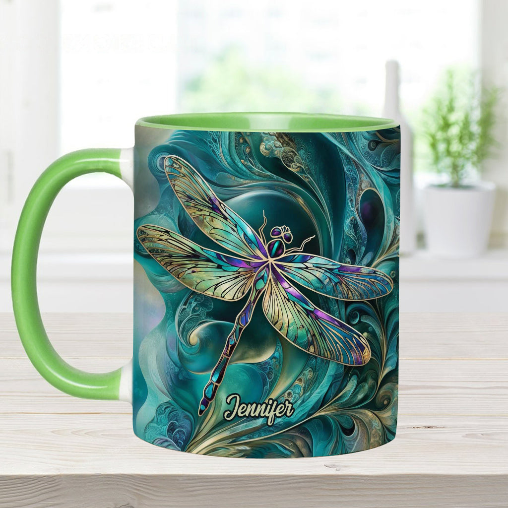 Wunderschöne Libelle – Personalisierte Tasse mit Libellenmotiv