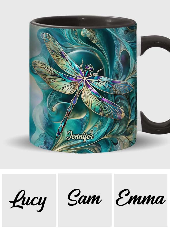 Wunderschöne Libelle – Personalisierte Tasse mit Libellenmotiv