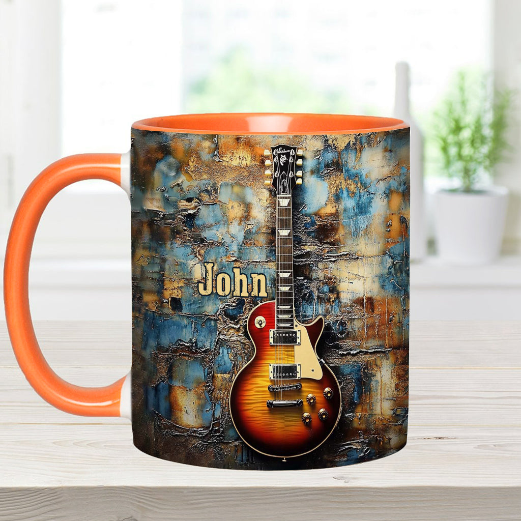 Mug personnalisé à motif guitare électrique vintage