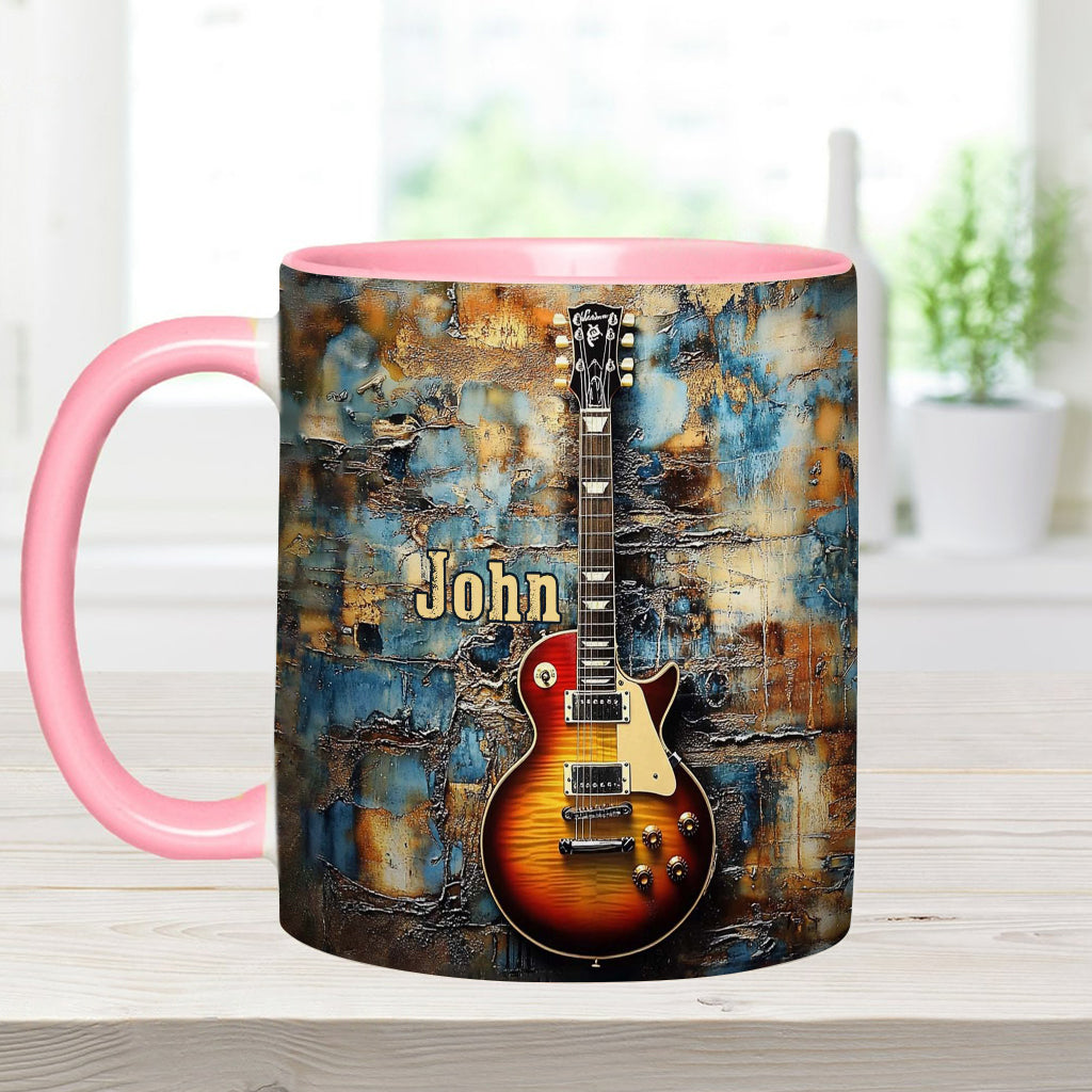 Mug personnalisé à motif guitare électrique vintage