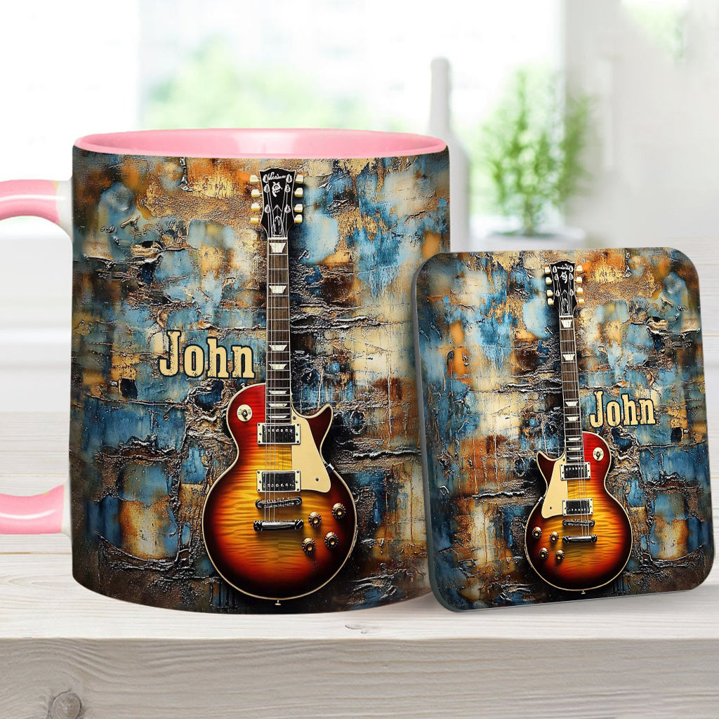 Mug personnalisé à motif guitare électrique vintage
