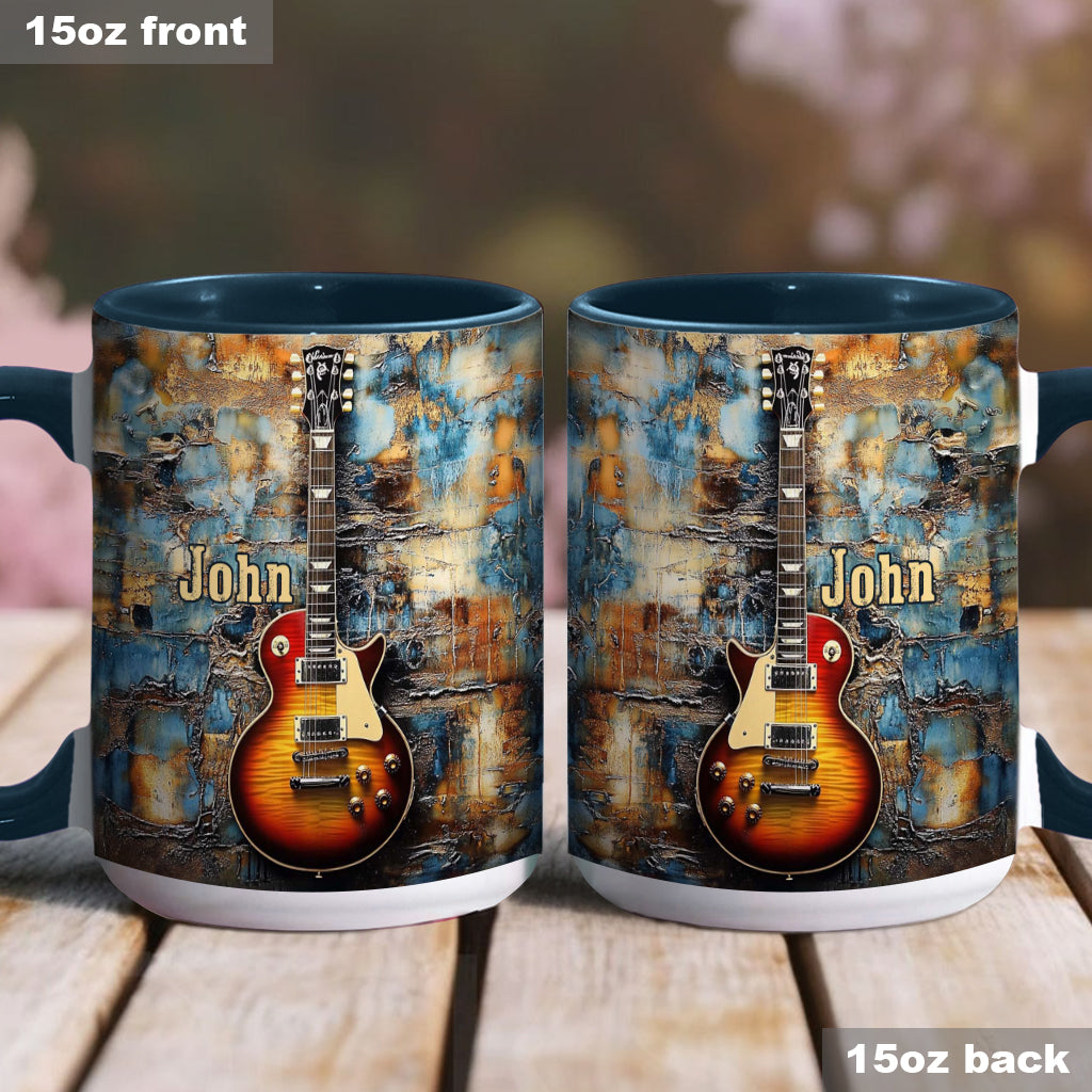 Mug personnalisé à motif guitare électrique vintage