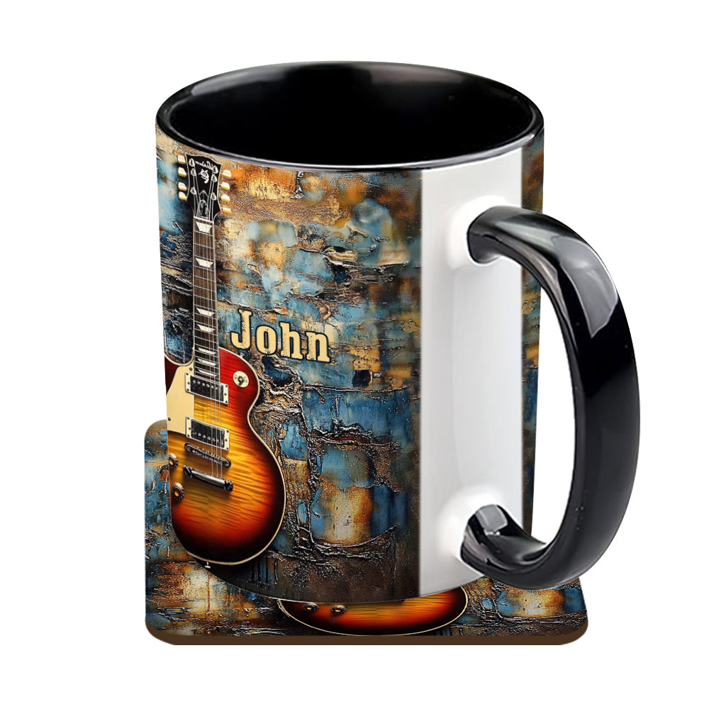 Mug personnalisé à motif guitare électrique vintage