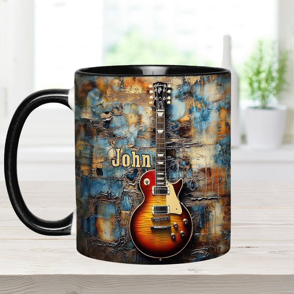 Mug personnalisé à motif guitare électrique vintage