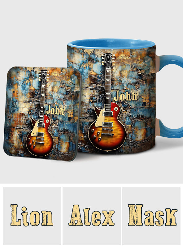 Mug personnalisé à motif guitare électrique vintage