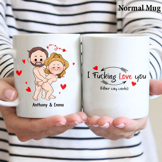 I Just Want You To Be Happy - Couple gift for husband, wife, boyfriend, girlfriend - Personalized Mug