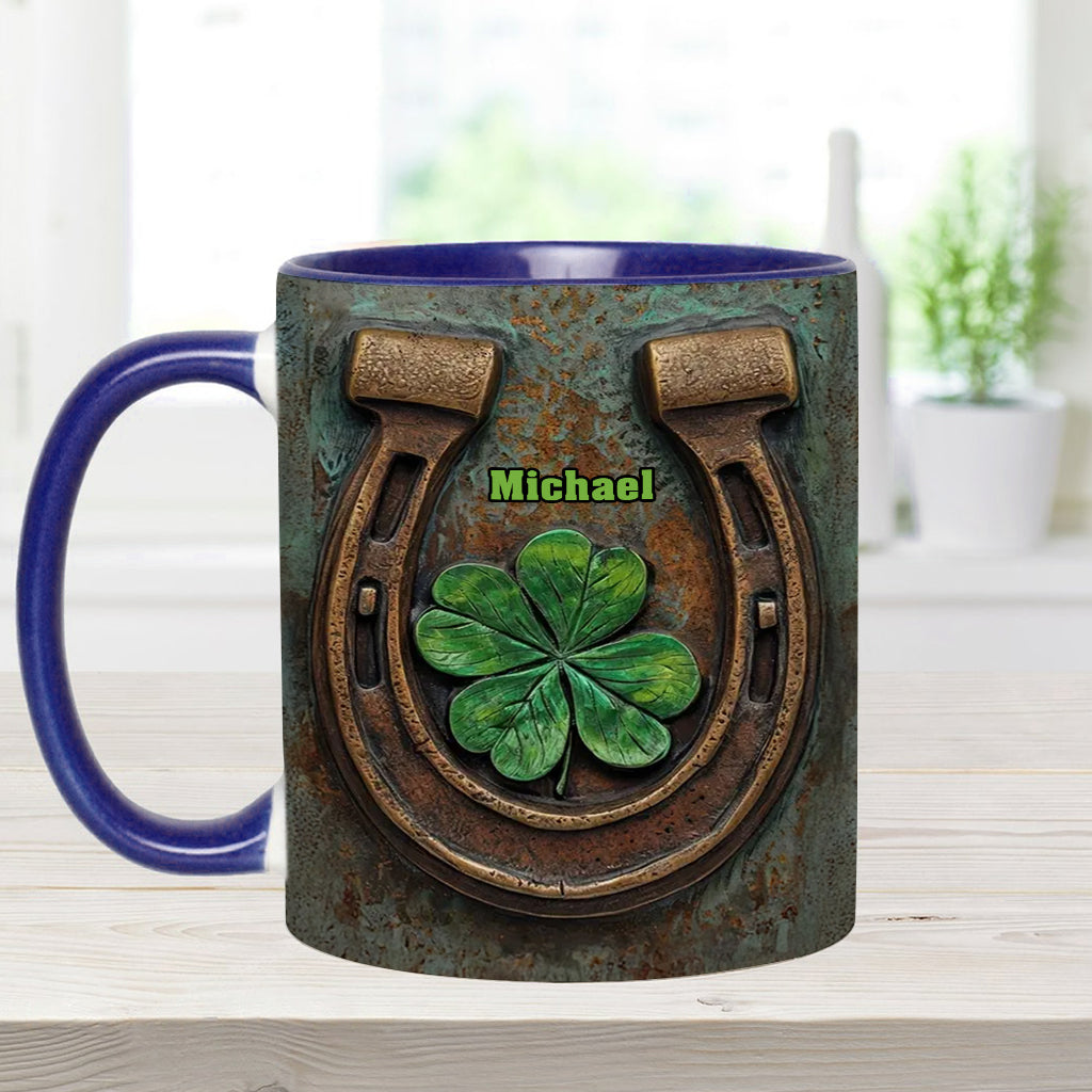 Vintage Irish Harp - Personalized Horse Accent Mug