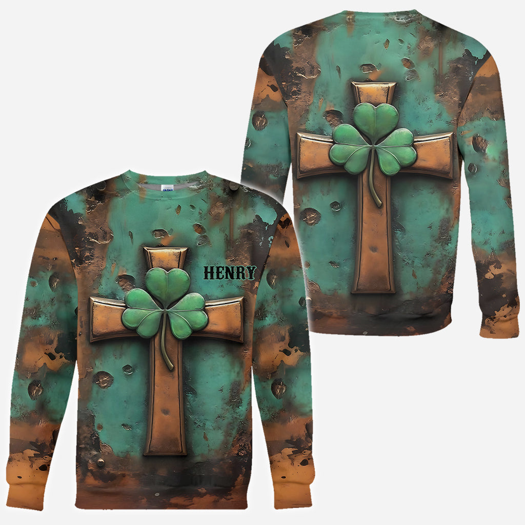 T-shirt vintage à croix irlandaise personnalisé pour la Saint-Patrick