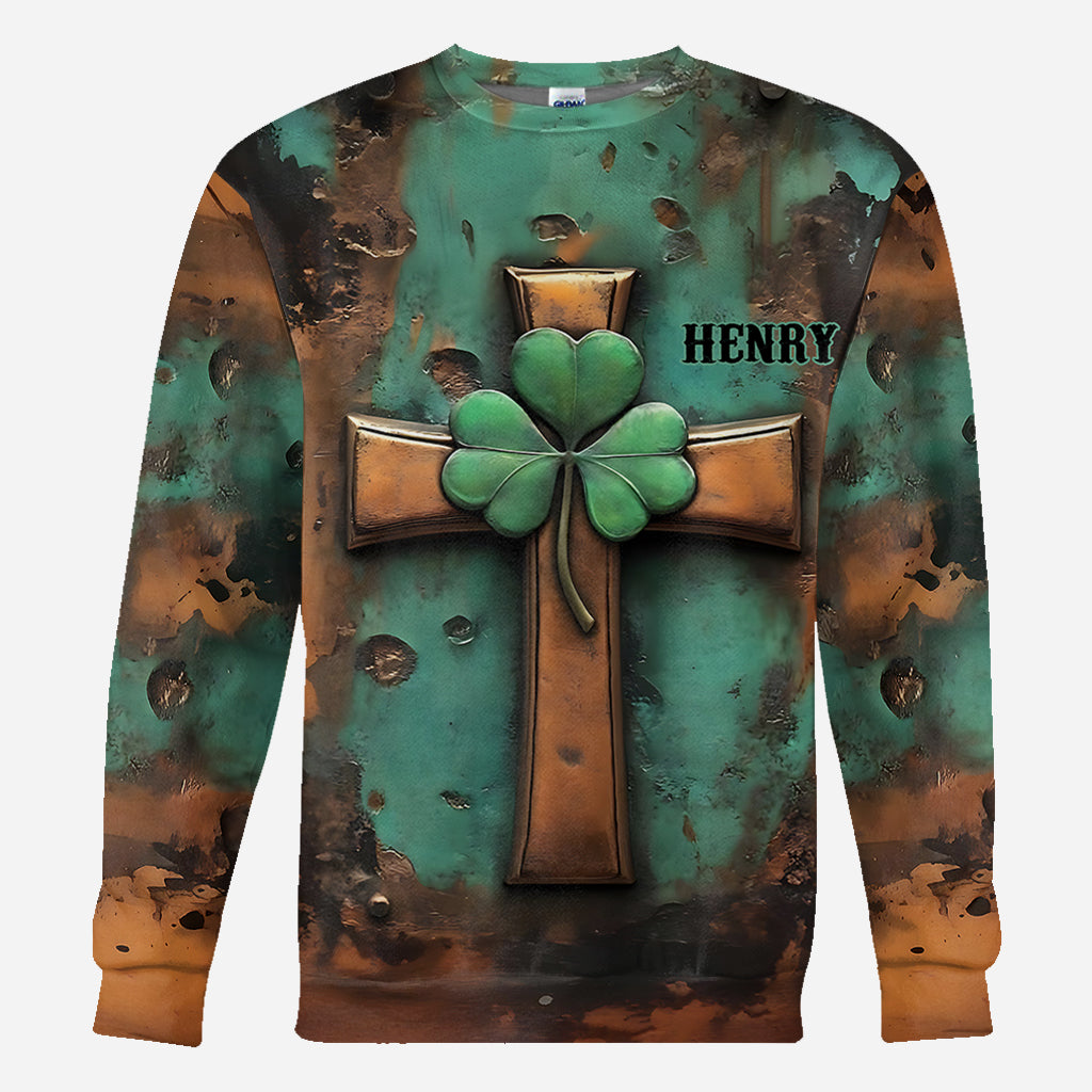 T-shirt vintage à croix irlandaise personnalisé pour la Saint-Patrick