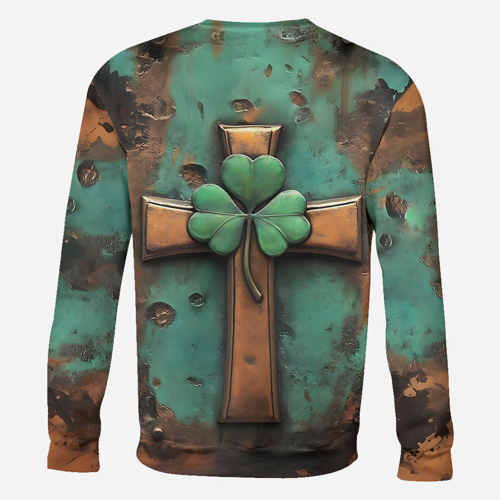 T-shirt vintage à croix irlandaise personnalisé pour la Saint-Patrick