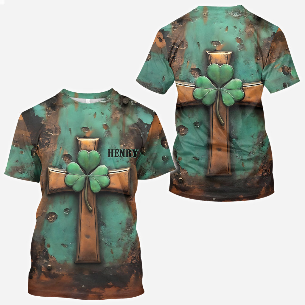 T-shirt vintage à croix irlandaise personnalisé pour la Saint-Patrick