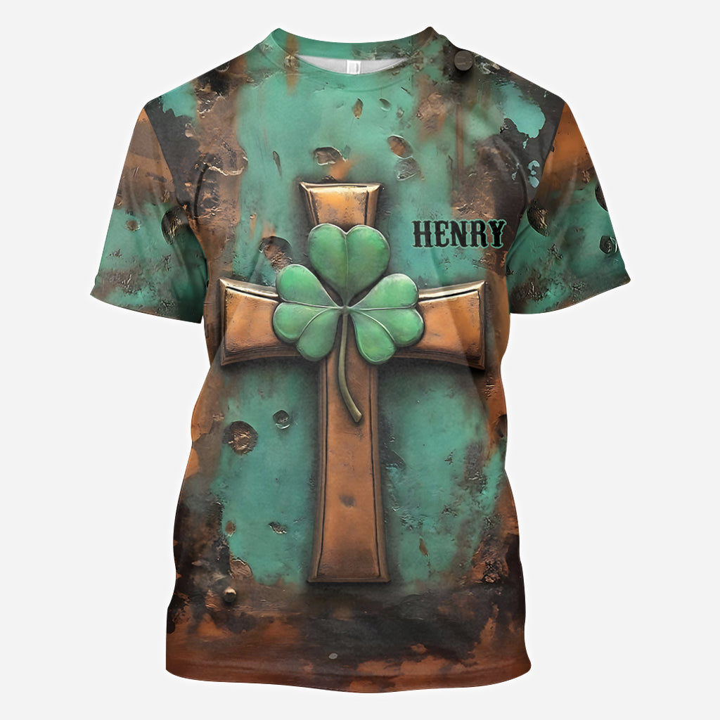 T-shirt vintage à croix irlandaise personnalisé pour la Saint-Patrick