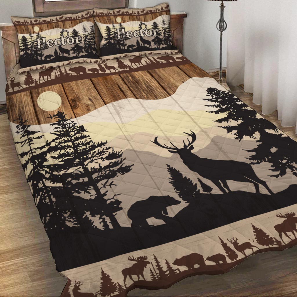 J'adore la chasse - Ensemble de courtepointe de chasse personnalisé