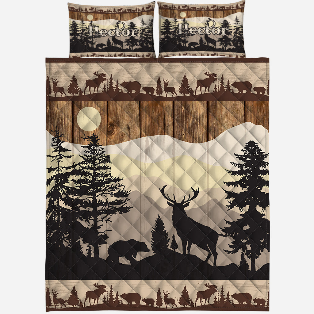 J'adore la chasse - Ensemble de courtepointe de chasse personnalisé