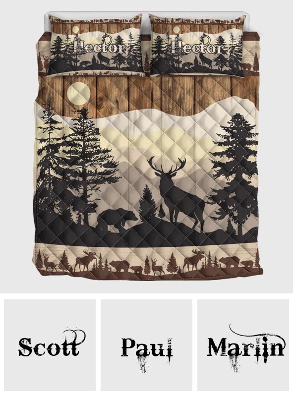 J'adore la chasse - Ensemble de courtepointe de chasse personnalisé