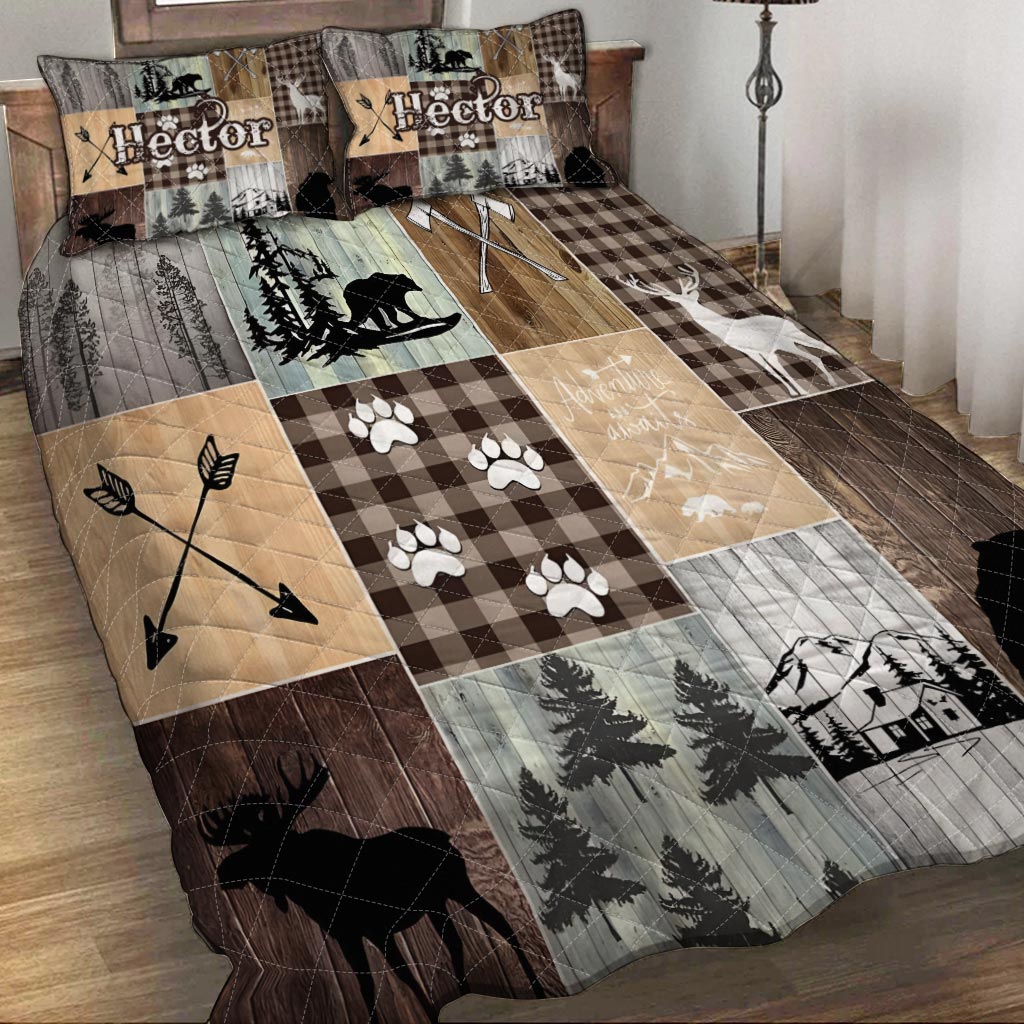 J'adore la chasse - Ensemble de courtepointe de chasse personnalisé