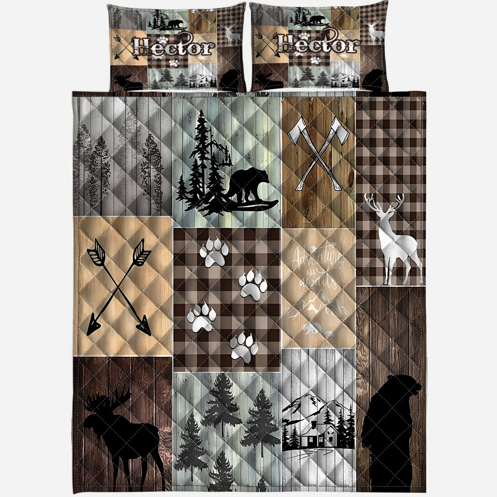 J'adore la chasse - Ensemble de courtepointe de chasse personnalisé