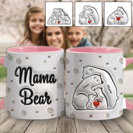 Mama Bear Inflated - Personalized Mother Accent Mug
